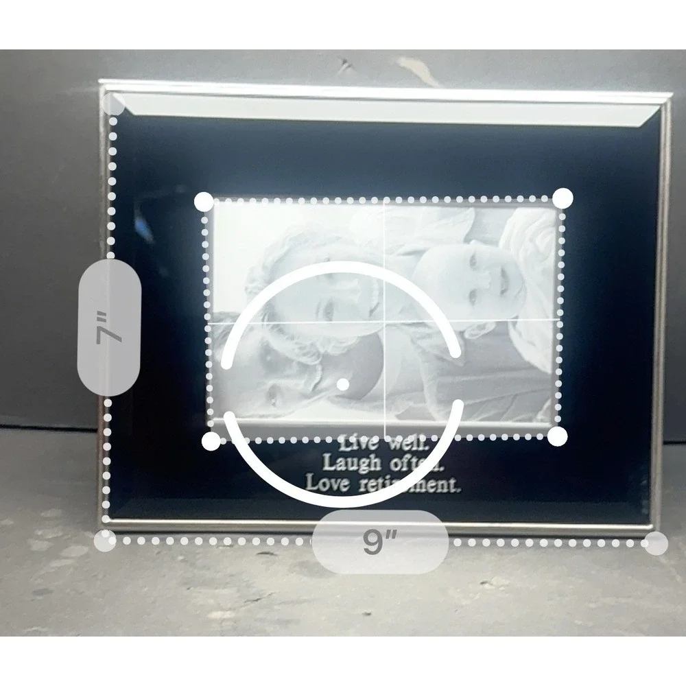 Things Remembered Black & Stainless Steel Photo Frame Engraved Memories New‎